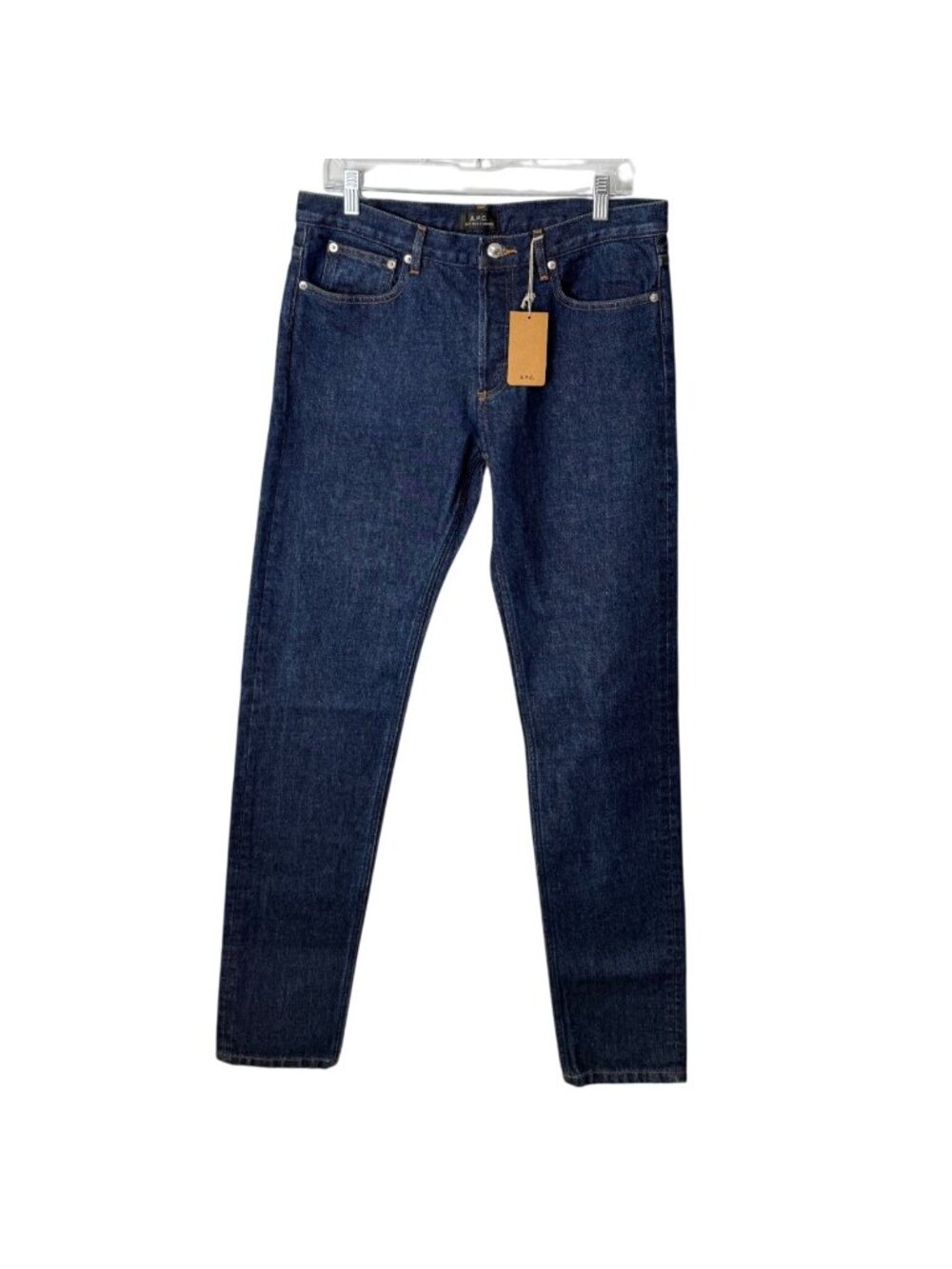 A.P.C. Unisex 32x34 Jeans Petit New Standard Indigo Blue Denim Button-Fly New
